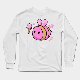 Strawberry Ice Cream Bee Long Sleeve T-Shirt